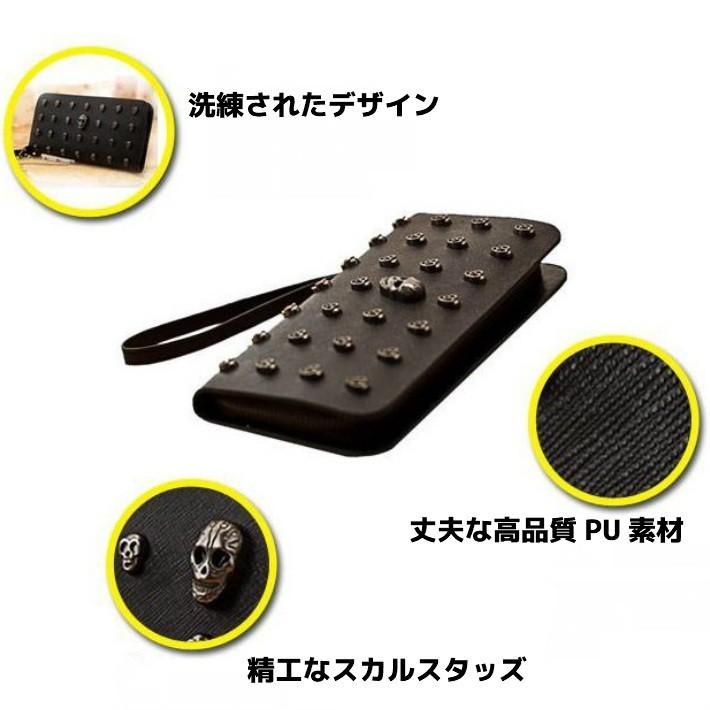 PRADA チェーンウォレット コインケース ドクロ スカル スタッズ ドクロ型 財布 長財布 スカル サイフ レディース メンズ財布