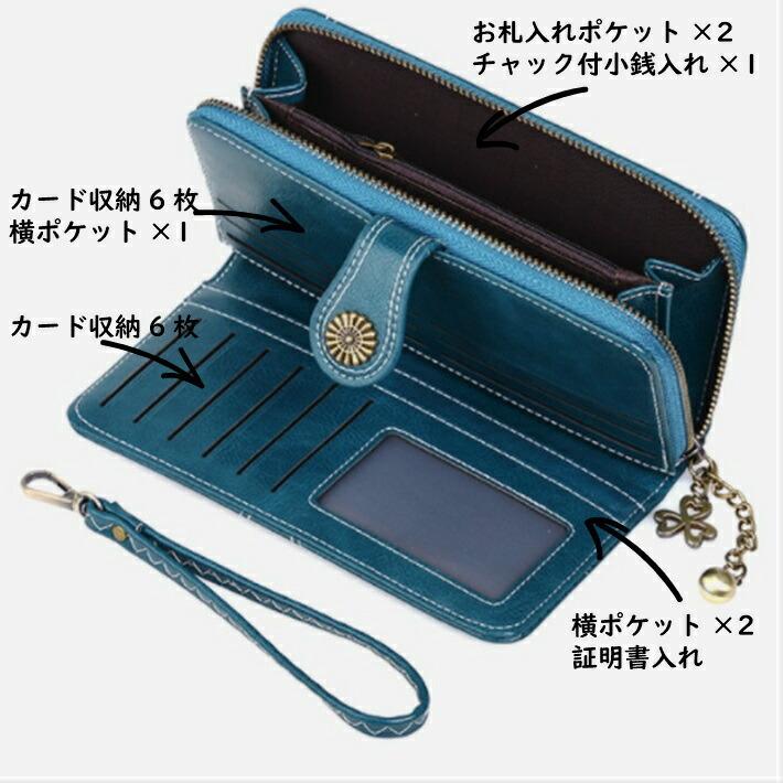 長財布 ウォレット レディース 二つ折り 財布 ファスナー カード 長財布 ウォレット レディース 二つ折り 財布 ファスナー カード