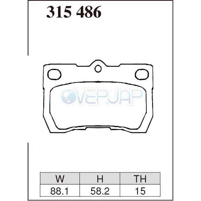 ディクセル DIXCEL Mタイプ ブレーキパッド M-Type 315-486 DIXCEL（ディクセル） M315486 DIXCEL Mタイプ ブレーキパッド リヤ