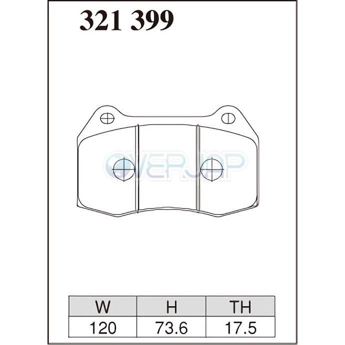 S321399 / 325499 DIXCEL Sタイプ ブレーキパッド 1台分セット 日産 スカイラインGT-R BNR34 99/1〜02/09 2600 GT-R_1