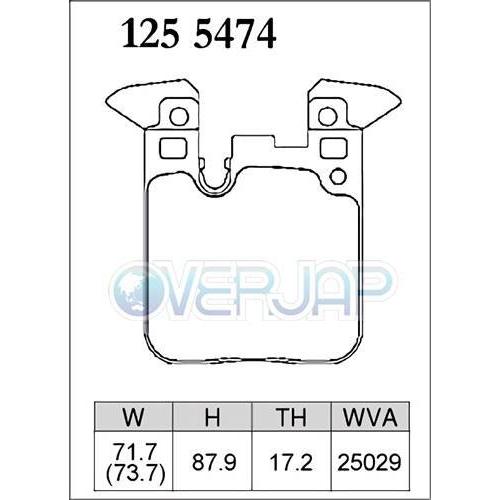 DIXCEL（ディクセル） X1255474 DIXCEL Xタイプ ブレーキパッド リヤ用