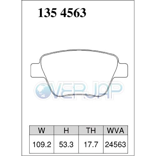 P1313587 / 1354563 DIXCEL プレミアム ブレーキパッド 1台分セット VW