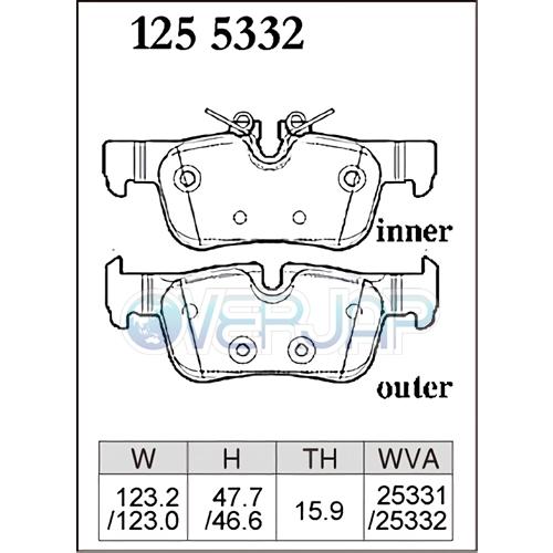 P1218617 / 1255332 DIXCEL プレミアム ブレーキパッド 1台分セット BMW F45 6S15/6S15W 2018/06〜 218i Active Tourer