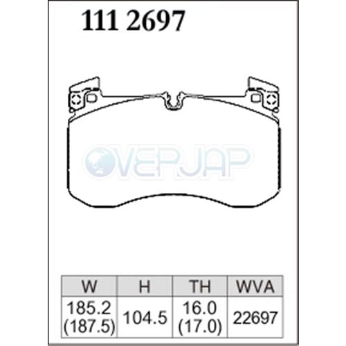 DIXCEL - P1112697 / 1152717 Premium うち切りパッド 1台分仕かける ベンツ W167 167161/167361 20/05〜 GLE53 4MATIC option Sports Brake