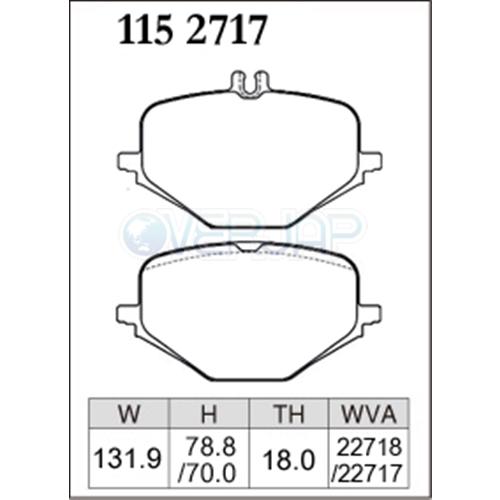 DIXCEL - P1112697 / 1152717 Premium うち切りパッド 1台分仕かける ベンツ W167 167161/167361 20/05〜 GLE53 4MATIC option Sports Brake