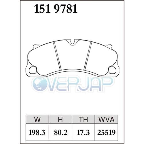 M1519781 / 1555691 DIXCEL Mタイプ ブレーキパッド 1台分セット ポルシェ 911(992) 992L30/992NA2 2019/07〜 3.0T CARRERA S PCCB車不可_1