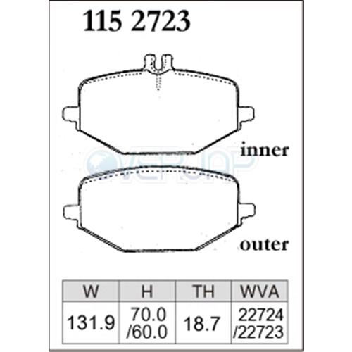 M1112944 / 1152723 DIXCEL Mタイプ ブレーキパッド 1台分セット MERCEDES BENZ(メルセデスベンツ) G463/W463 463349 2019/04〜 G350d