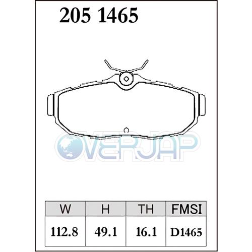 X2011464 / 2051465 DIXCEL Xタイプ ブレーキパッド 1台分セット FORD(フォード) MUSTANG 2011〜2014 5.0 V8 GT_2