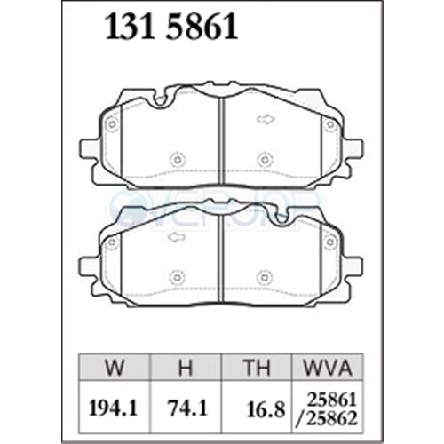 DIXCEL - Z1315861 / 1352308 Z印字機 うち切りパッド 1台分仕かける AUDI Q7 4MCYRS/4MCYRA 2016/03〜2019/11 2.0/45 TFSI QUATTRO Fr.350粍