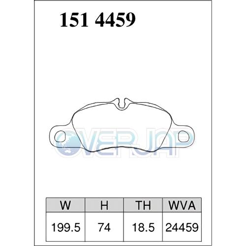 Z1514459 / 1551191 DIXCEL Zタイプ ブレーキパッド 1台分セット PORSCHE(ポルシェ) CAYMAN(981) 981MA123 2012/12〜2016/03 3.4 S/GTS_1
