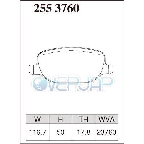 P2514852 / 2553760 DIXCEL プレミアム ブレーキパッド 1台分セット ALFAROMEO(アルファロメオ) BRERA 93922S 2008/3〜 2.2 JTS Bremboの画像