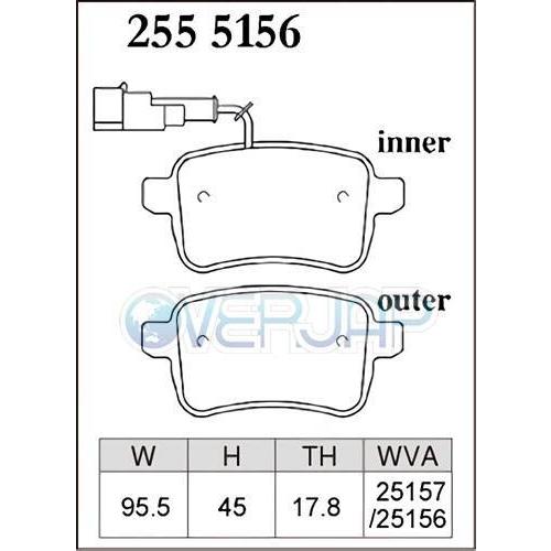 P2514339 / 2555156 DIXCEL プレミアム ブレーキパッド 1台分セット アルファロメオ GIULIETTA 94014/940141 2011/11〜 1.4 TURBOの画像