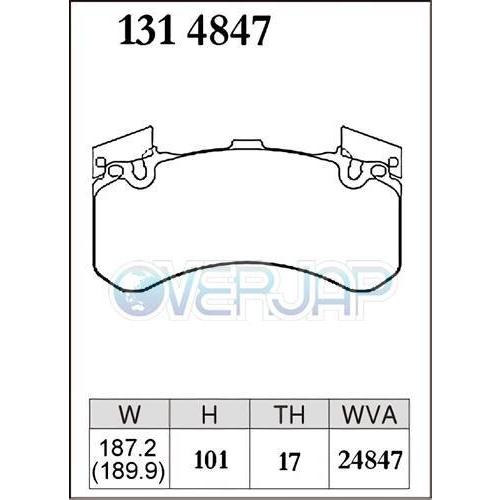 P1314847 / 1358215 DIXCEL プレミアム ブレーキパッド 1台分セット AUDI(アウディ) A8 4HCTNL 2014/6〜 LW12 QUATTRO_1