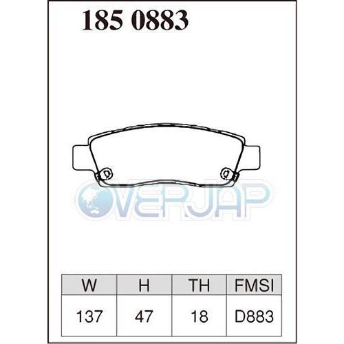 P1811169 / 1850883 DIXCEL プレミアム ブレーキパッド 1台分セット シボレー TRAILBLAZER T370L/T370V 2006〜 4.2/5.3 EXT 4WDの画像