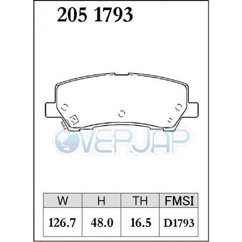 P2011791 / 2051793 DIXCEL プレミアム ブレーキパッド 1台分セット FORD(フォード) MUSTANG 2014/11〜 3.7 V6の画像