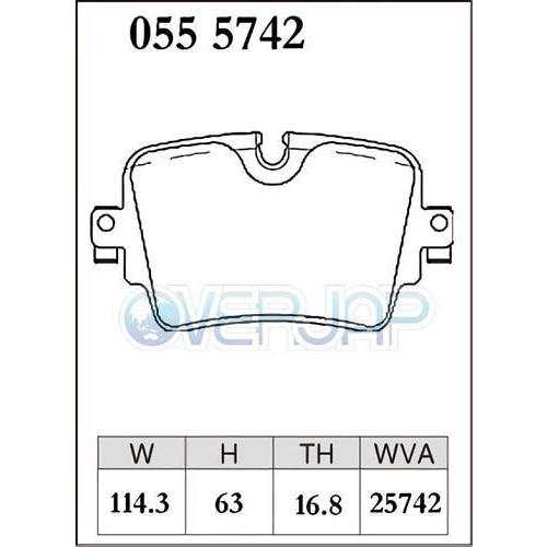P0514474 / 0555742 DIXCEL Premium ブレーキパッド 1台分セット ジャガー F TYPE J60MA 5.0 Superc Charger V8S/V8R(SVR以外)(CCB車不可)の画像