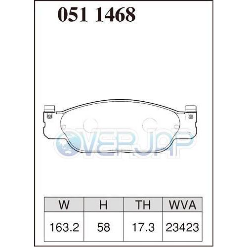 DIXCEL - P0511468 / 0551505 Premium うち切りパッド 1台分仕かける ジャガー S TYPE J01GA 1999/6〜2002/6 4.0 V8 車台No.〜M45254