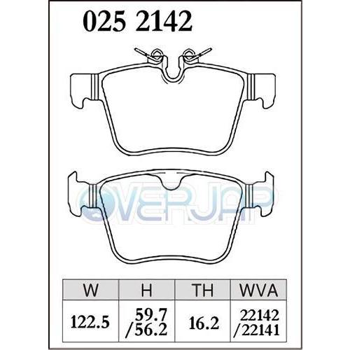 P0212145 / 0252142 DIXCEL プレミアム ブレーキパッド 1台分セット ランドローバー RANGE ROVER EVOQUE LV2A 2015/9〜 2.0 TURBOの画像