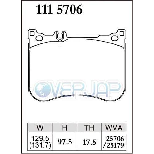 P1115706 / 1156400 DIXCEL プレミアム ブレーキパッド 1台分セット メルセデスベンツ W257 257361 2018/6〜 AMG CLS53 4MATICの画像