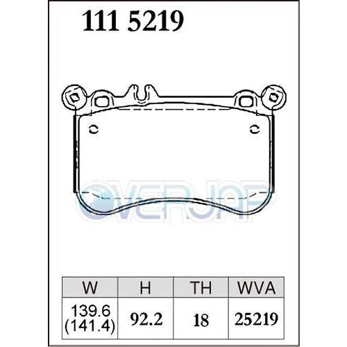 P1115219 / 1153335 DIXCEL Premium ブレーキパッド 1台分セット ベンツ W212(SEDAN) 212073 2011/11〜2016/7 E550 4.7 V8 TURBOの画像