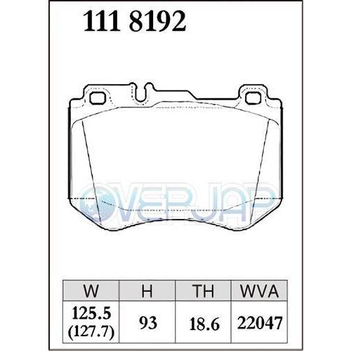 P1118192 / 1152423 DIXCEL Premium ブレーキパッド 1台分セット ベンツ X253 253946/253946C/253346 2016/2〜 GLC250 4MATIC SPORTS除くの画像