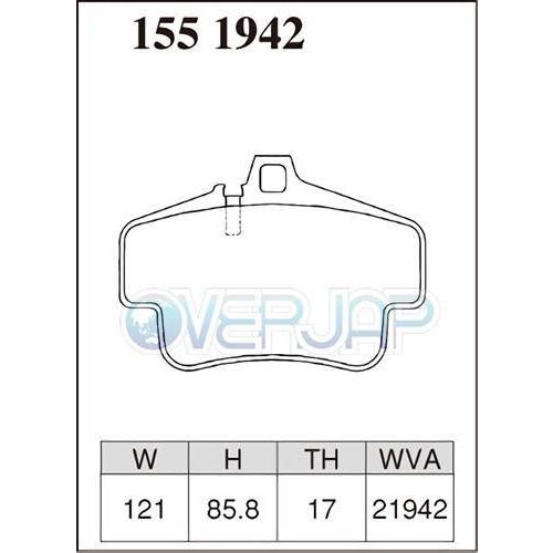P1551942 / 1551301 DIXCEL Premium ブレーキパッド 1台分セット ポルシェ 911(996) 99666/99668/99603 3.4/3.6 CARRERA 2/CARRERA 4の画像