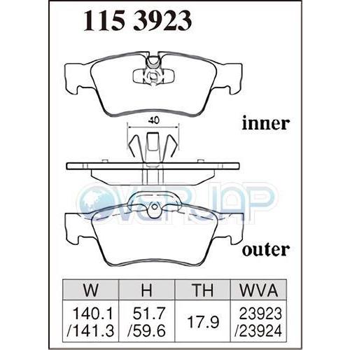 DIXCEL - M1113922 / 1153923 M手あい 打ち切りパッド 1台分仕掛ける MERCEDESBENZ(メルセデスベンツ) W164 164172C 2007/12〜2012/6 ML550