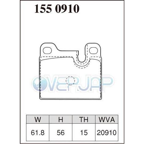 DIXCEL - M1550910 / 1550910 M印字機 うち切りパッド 1台分仕かける PORSCHE(ポルシェ) 911(Narrow) 1969 2.0L/T/E