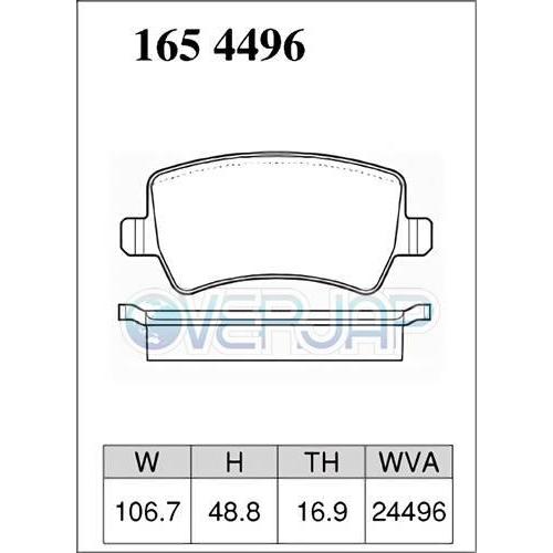 M9910013 / 1654496 DIXCEL Mタイプ ブレーキパッド 1台分セット ボルボ V60 FB6304T 3.0T AWD POLESTAR フロント：Brembo 6POT_2