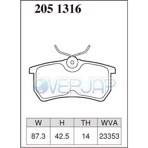 X1011315 / 2051316 DIXCEL Xタイプ ブレーキパッド 1台分セット FORD FOCUS WF0FYD/WF0EDD 1.6/2.0(ST170除く) Hatchback & Wagon_2