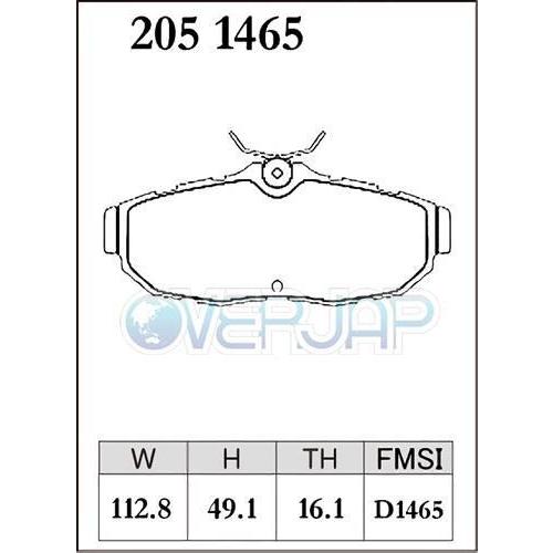 X2011464 / 2051465 DIXCEL Xタイプ ブレーキパッド 1台分セット FORD MUSTANG 5.0 V8 GT Performance Package(Brembo 4POT) 除く_2
