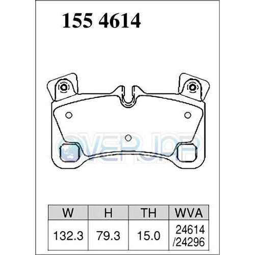 X1510007 / 1554614 DIXCEL Xタイプ ブレーキパッド 1台分セット VW TOUAREG 7LBJNA 6.0 W12 フロント：PR No.1LF / リア：PR No.2ED_2