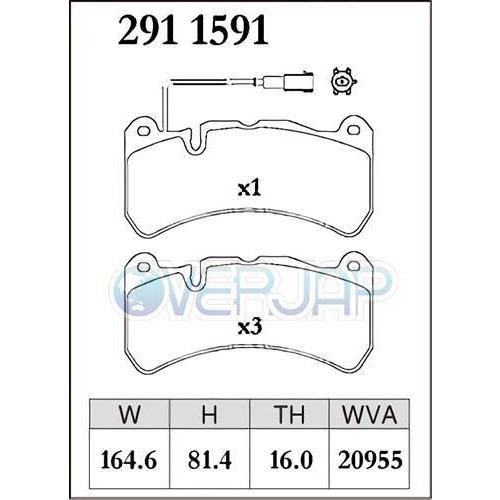 Z2911591 / 2950849 DIXCEL Zタイプ ブレーキパッド 1台分セット マセラティ GHIBLI MG30A 2013/12〜 S Medium Brake フロント：6POT_1