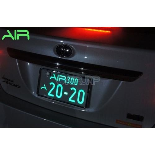 [未使用品]字光式ナンバープレート　電球タイプ　前後セット　シルバー Airled 【当社在庫有り(当日・翌営業日出荷可能)】 AIR LED 字光式