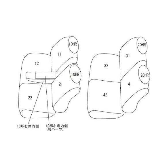 ED ブラック Bros.Clazzio シートカバー ダイハツ ムーヴカスタム