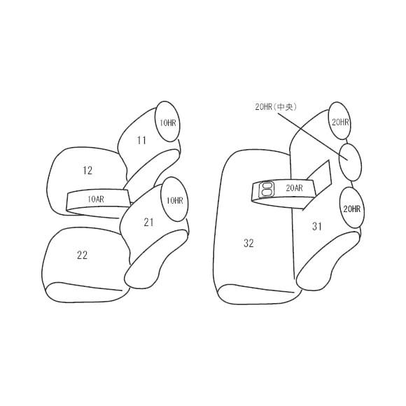 ET ブラック Clazzio Jr. シートカバー トヨタ SAI AZK H〜H  グレード・シート形状確認必須