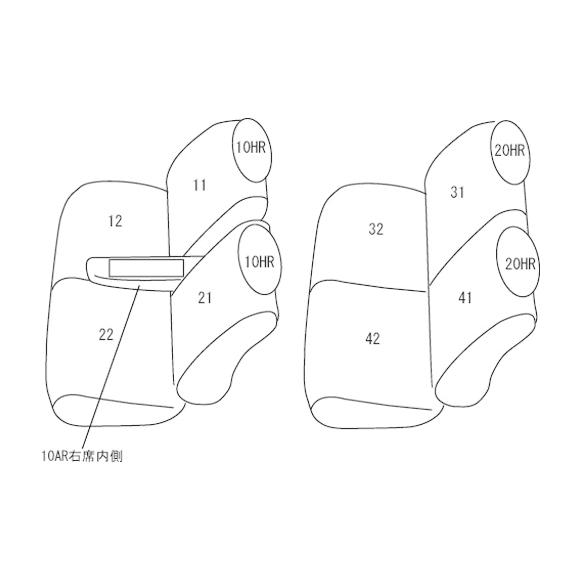 ED-6515 ブラック Clazzio Jr. シートカバー ダイハツ タント カスタム LA600S / LA610S H25(2013)/10〜H28(2016)/11 【グレード・シート形状確認必須】 | Clazzio | 01