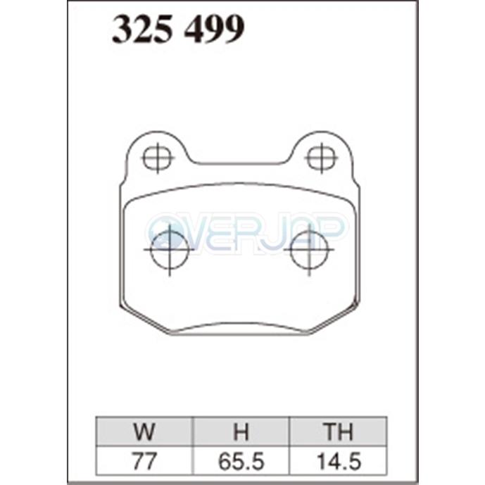 ES325499 DIXCEL ES ブレーキパッド リヤ用 スバル レガシィツーリングワゴン BP5 2005/8〜2009/5 2000 2.0STi｜overjap｜02