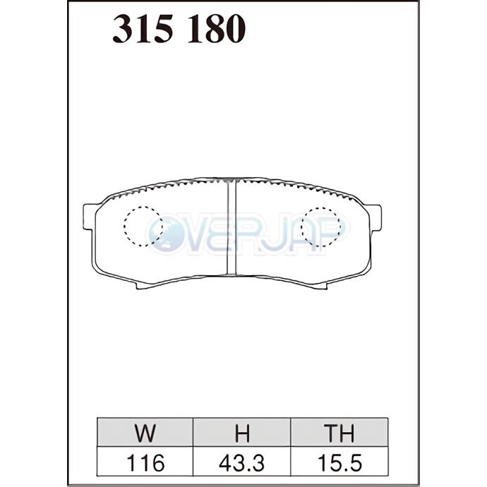EC311354 / 315180 DIXCEL EC ブレーキパッド 1台分セット トヨタ ランクル70 GRJ76K/GRJ79K 14/08〜15/07 4000｜overjap｜03