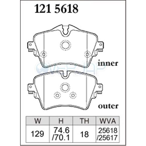 DIXCEL Premium 121 5618  フロント用ブレーキパッド DIXCEL（ディクセル） P1215618 DIXCEL プレミアム ブレーキパッド