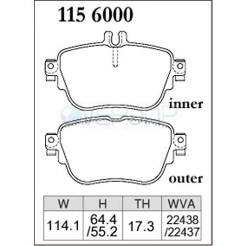 DIXCEL（ディクセル） P1118362 / 1156000 DIXCEL プレミアム ブレーキ