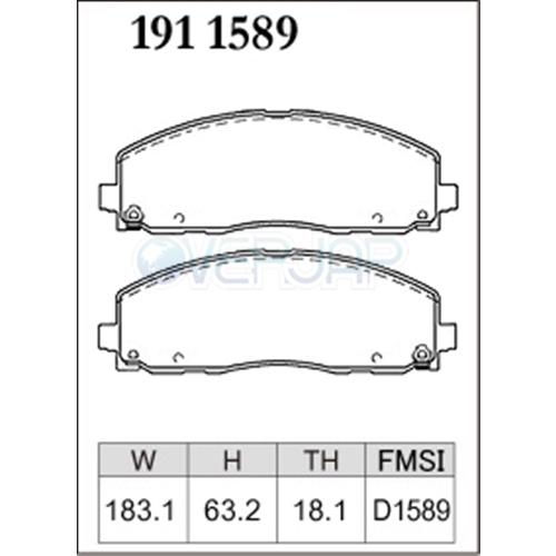 P1911589 / 1956136 DIXCEL プレミアム ブレーキパッド 1台分セット JEEP(ジープ) WRANGLER JL20L 2018/11〜 2.0 TURBO
