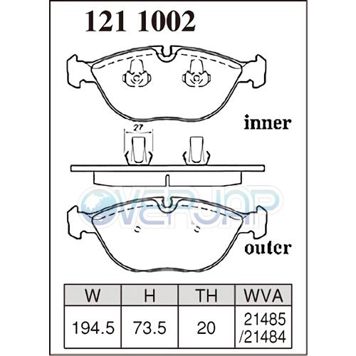 P1211002 / 1351522 DIXCEL プレミアム ブレーキパッド 1台分セット AUDI(アウディ) RS4 8DASJF/8DAZRF 2000〜2002 2.7 V6 TWIN TURBO