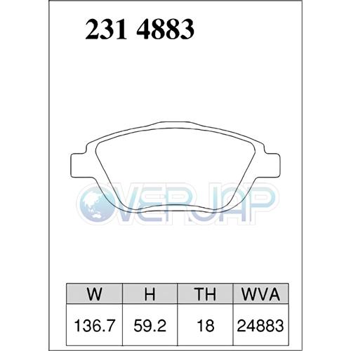 P2314883 / 2356199 DIXCEL プレミアム ブレーキパッド 1台分セット PEUGEOT(プジョー) 208 P21HN05 2020/07〜 1.2 TURBO_1
