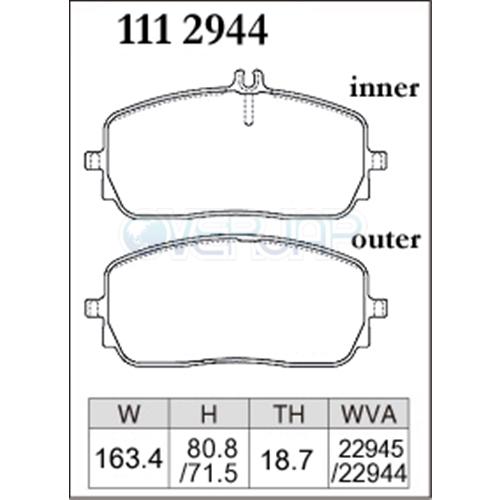 P1112944 / 1152987 DIXCEL プレミアム ブレーキパッド 1台分セット メルセデスベンツ X247 247684M 2021/04〜 GLB180 AMG LINE_1