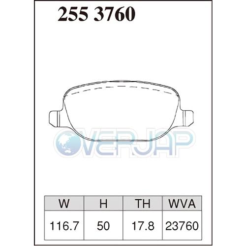 P2514339 / 2553760 DIXCEL プレミアム ブレーキパッド 1台分セット ALFAROMEO(アルファロメオ) BRERA 93922S 2006/4〜2008/3 2.2 JTS AT_2