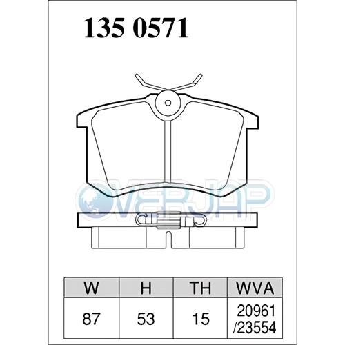 P1381703 / 1350571 DIXCEL Premium ブレーキパッド 1台分セット アウディ A6(C5/4B) 4BARES/4BBESS 2002〜2004 2.7 TQUATTRO Fr:LUCASの画像