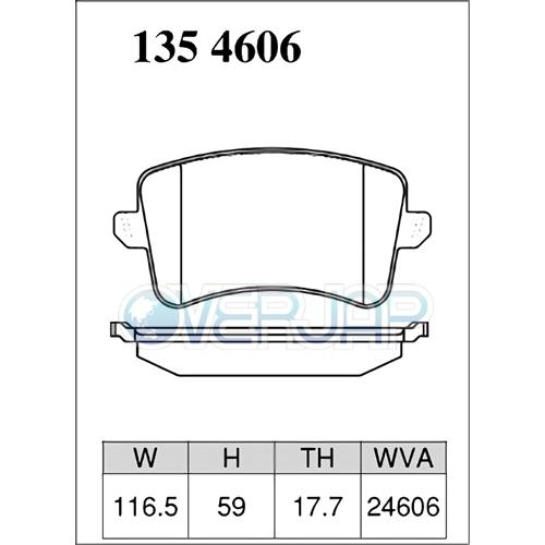 P1315160 / 1354606 DIXCEL プレミアム ブレーキパッド 1台分セット AUDI(アウディ) SQ5 8RCTXF 2013/10〜2017/10 3.0 QUATTROの画像