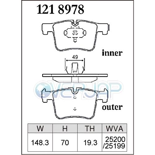 P1218978 / 1258569 DIXCEL プレミアム ブレーキパッド 1台分セット BMW F31 3D20/8C20 2012/9〜2019/10 320d Touring MSPORTS含む_1