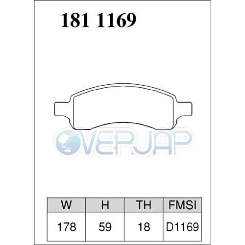 P1811169 / 1850883 DIXCEL プレミアム ブレーキパッド 1台分セット CHEVROLET(シボレー) TRAVERSE 2009/6〜 3.6 FF\u00264WDの画像
